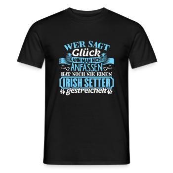 IRISH-SETTER - Glück zum anfassen - Männer T-Shirt - Schwarz - Vorne - AI Model Male 178 light (178cm)