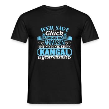 KANGAL - Glück zum anfassen - Männer T-Shirt - Schwarz - Vorne - AI Model Male 178 light (178cm)