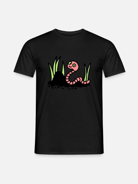 Earthworm Earth - 3 - Men's T-Shirt - black