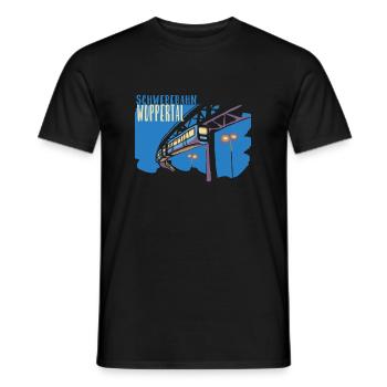 Neue Schwebebahn aus Wuppertal - Männer T-Shirt - Schwarz - Vorne - AI Model Male 178 light (178cm)