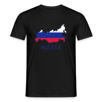 russia_1 - T-shirt homme - noir - Devant - AI Model Male 178 light (178cm)