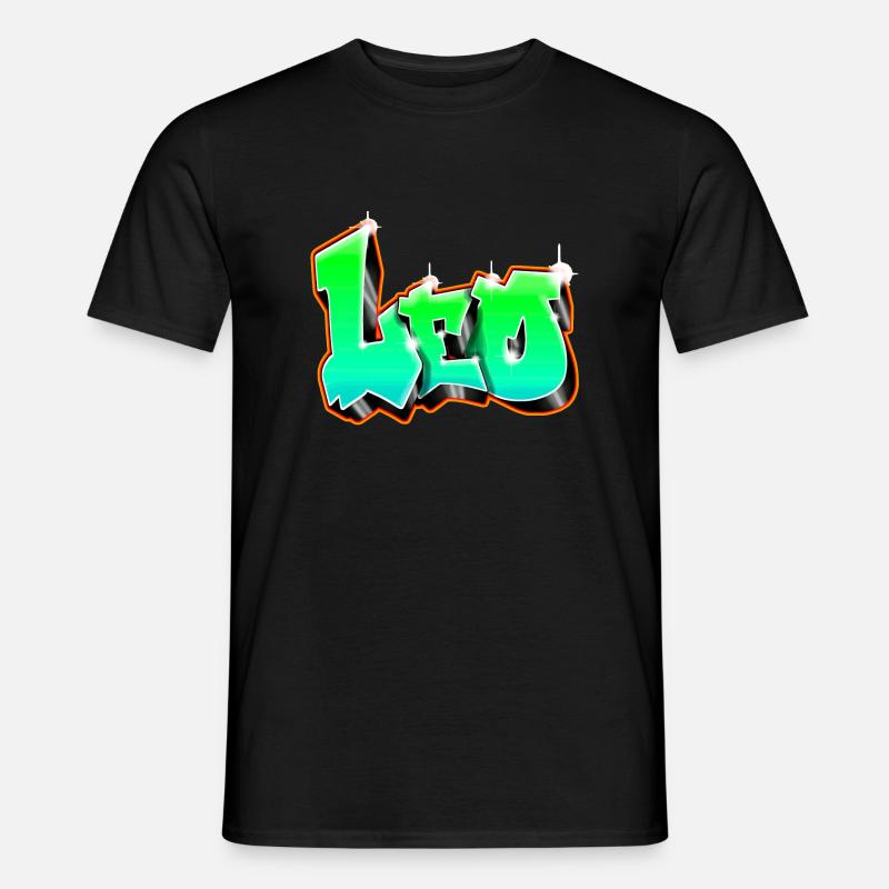 Leo Graffiti Green - T-skjorte herre - svart