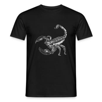 Scorpion noir toxique cadeau signe du zodiaque - T-shirt homme - noir - Devant - AI Model Male 178 light (178cm)