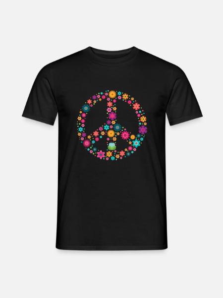Peace Zeichen Peace Sign - Men's T-Shirt - black