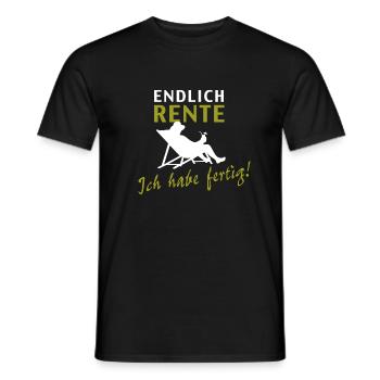 Finally retired, I'm done - Men's T-Shirt - black - Front - AI Model Male 178 light (178cm)