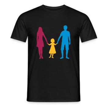 family mother mum mom mother's day daddy and t - Men's T-Shirt - black - Front - AI Model Male 178 light (178cm)