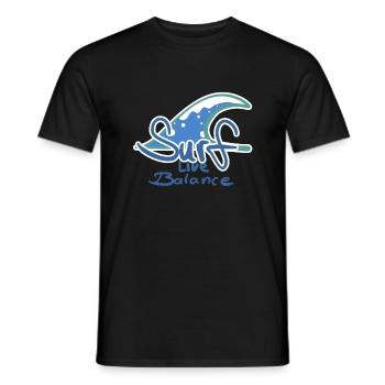 Surf logo - Men's T-Shirt - black - Front - AI Model Male 178 light (178cm)