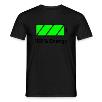 Batterie - Männer T-Shirt - Schwarz - Vorne - AI Model Male 178 light (178cm)