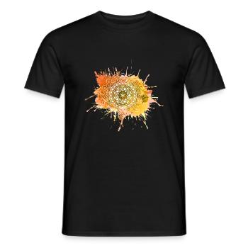Mandala - Orange - Männer T-Shirt - Schwarz - Vorne - AI Model Male 178 light (178cm)