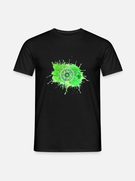 Mandala - Vert - T-shirt homme - noir