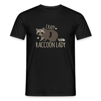 Dame de raton laveur fou Nouveau avec des ratons laveurs mignons - T-shirt homme - noir - Devant - AI Model Male 178 light (178cm)