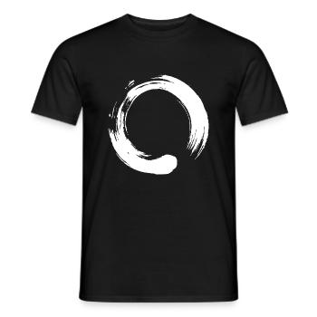 Enso Zen Symbol Buddhismus Kalligrafie Yoga Kreis - Männer T-Shirt - Schwarz - Vorne - AI Model Male 178 light (178cm)
