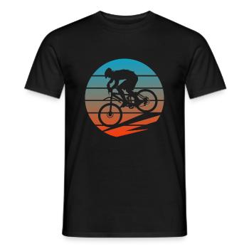 Bicycle bike - Men's T-Shirt - black - Front - AI Model Male 178 light (178cm)