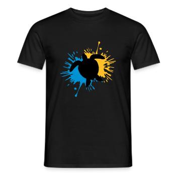 Blob of drops of turtle - Men's T-Shirt - black - Front - AI Model Male 178 light (178cm)
