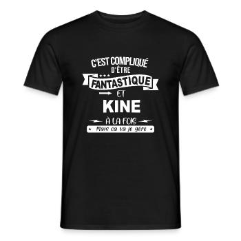 Kiné et fantastique à la fois - T-shirt homme - noir - Devant - AI Model Male 178 light (178cm)