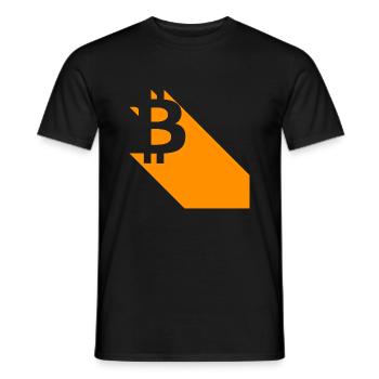bitcoins - Men's T-Shirt - black - Front - AI Model Male 178 light (178cm)