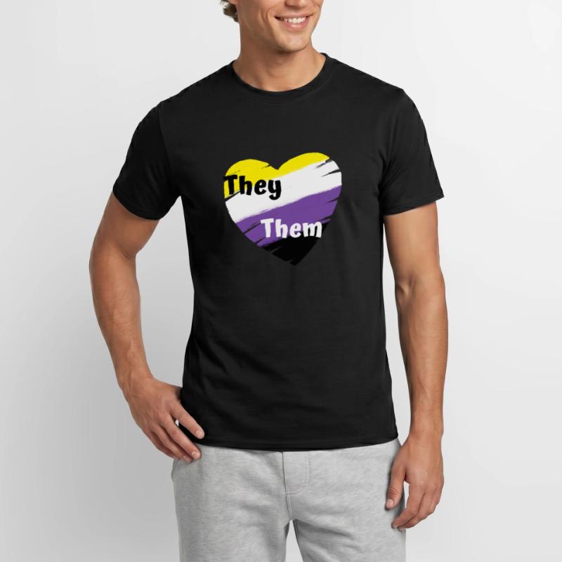 Non binary They Them T-shirt homme