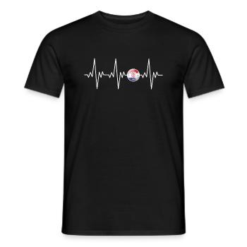 Croatia Croatian soccer gift - Men's T-Shirt - black - Front - AI Model Male 178 light (178cm)
