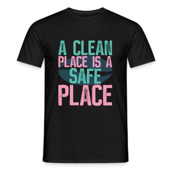 Cleaner Spruch Geschenkidee - Männer T-Shirt - Schwarz - Vorne - AI Model Male 178 light (178cm)