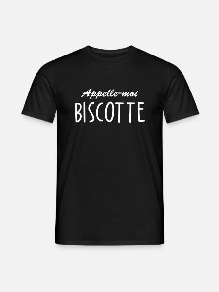 Appelle moi biscotte - T-shirt homme - noir