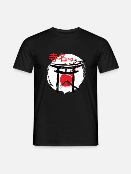 Temple japonais Japon Soleil - T-shirt homme - noir