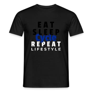 Cycle tee - Men's T-Shirt - black - Front - AI Model Male 178 light (178cm)
