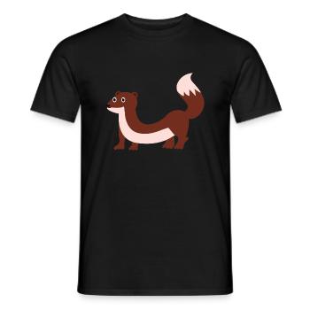 Wiesel - Männer T-Shirt - Schwarz - Vorne - AI Model Male 178 light (178cm)