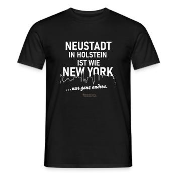 Neustadt in Holstein - Männer T-Shirt - Schwarz - Vorne - AI Model Male 178 light (178cm)
