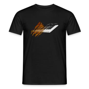 Piano music - Men's T-Shirt - black - Front - AI Model Male 178 light (178cm)