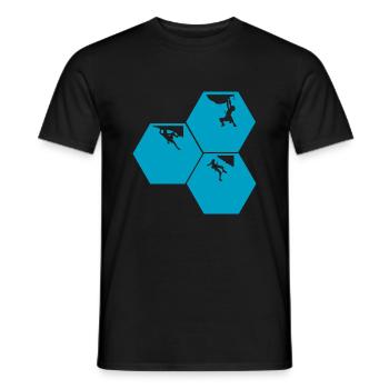 Bouldern Klettern Climbing - Männer T-Shirt - Schwarz - Vorne - AI Model Male 178 light (178cm)