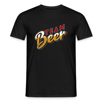 bier team betrunken arbeitskollegen saufen abends - Männer T-Shirt - Schwarz - Vorne - AI Model Male 178 light (178cm)