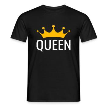 Queen Gift Gift Idea Pair JGA - Men's T-Shirt - black - Front - AI Model Male 178 light (178cm)