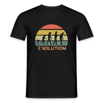 Évolution du golf rétro - T-shirt homme - noir - Devant - AI Model Male 178 light (178cm)