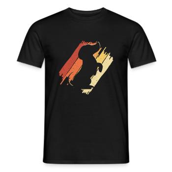 Dackel Dackelhund Hunde Silhouette Retro Vintage G - Männer T-Shirt - Schwarz - Vorne - AI Model Male 178 light (178cm)