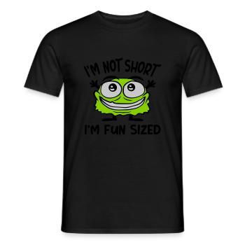 Not short fun sized - Men's T-Shirt - black - Front - AI Model Male 178 light (178cm)