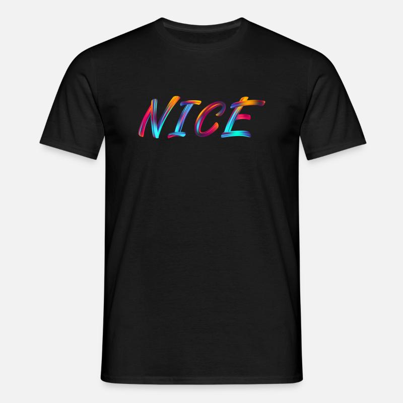 nice - Männer T-Shirt - Schwarz
