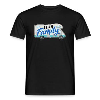 team family camping dog sport gift camping - Men's T-Shirt - black - Front - AI Model Male 178 light (178cm)