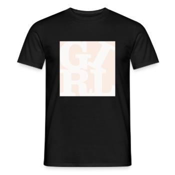 Girl WordPlay art original 1 - T-shirt homme - noir - Devant - AI Model Male 178 light (178cm)