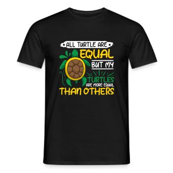 but my Turtles are more equal than others - Männer T-Shirt - Schwarz - Vorne - AI Model Male 178 light (178cm)