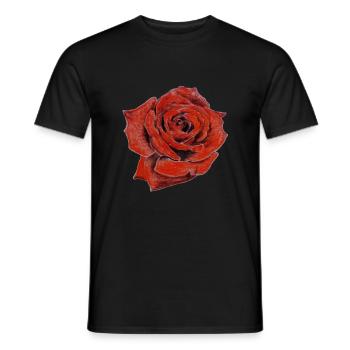 Rose - Männer T-Shirt - Schwarz - Vorne - AI Model Male 178 light (178cm)