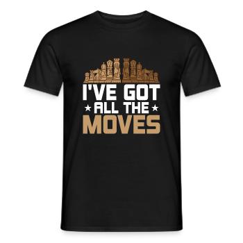 I've Got All The Moves Chess Board Chess Player - Männer T-Shirt - Schwarz - Vorne - AI Model Male 178 light (178cm)
