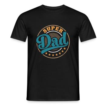 Dad super dad Father's Day - Men's T-Shirt - black - Front - AI Model Male 178 light (178cm)