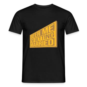 Beer Me Getting Married - Men's T-Shirt - black - Front - AI Model Male 178 light (178cm)