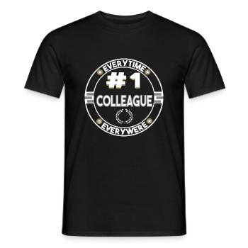 best colleague - colleague number one - Men's T-Shirt - black - Front - AI Model Male 178 light (178cm)