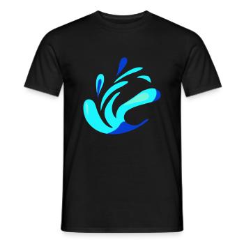 Liquid water (colors customizable) - Men's T-Shirt - black - Front - AI Model Male 178 light (178cm)