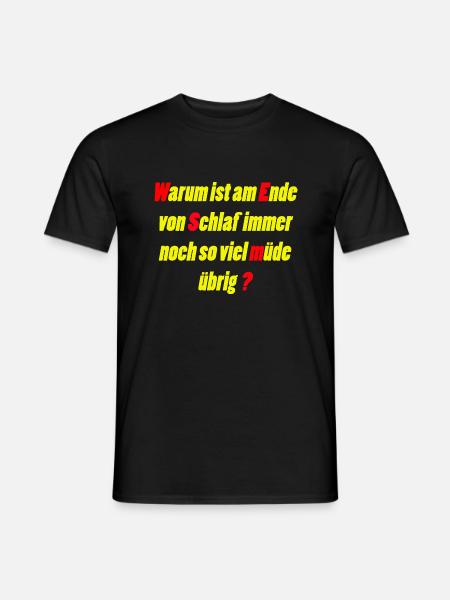 Müde - Männer T-Shirt - Schwarz