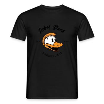 Rebellenente - Männer T-Shirt - Schwarz - Vorne - AI Model Male 178 light (178cm)