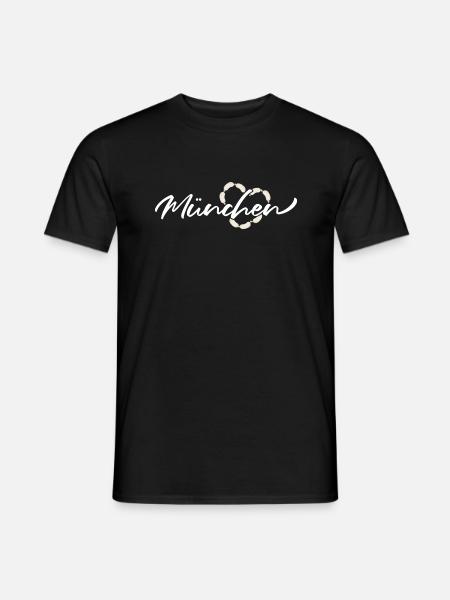 Mein Herz schlägt für München - Weiß - Männer T-Shirt - Schwarz