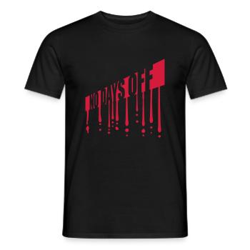 pas de jours de congé devis - T-shirt homme - noir - Devant - AI Model Male 178 light (178cm)