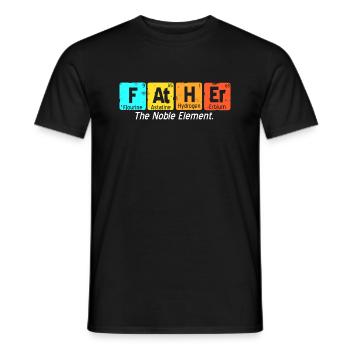 F-At-H-Er The Noble Element Cool Father Designs - Men's T-Shirt - black - Front - AI Model Male 178 light (178cm)